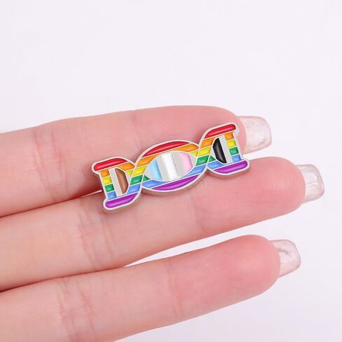 دبوس مينا LGBTQ+ Pride - شارة "Born This Way" ذات اللون قوس قزح - بروش معدني لحقيبة الظهر أو القميص أو الياقة - ارتدي قصتك بفخر (مقياس أنيق ودقيق) in Kuwait