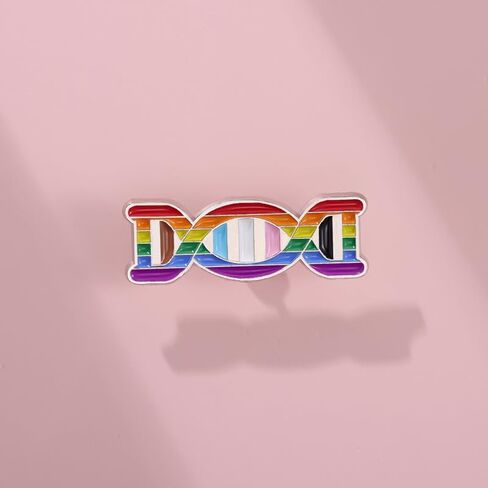 دبوس مينا LGBTQ+ Pride - شارة "Born This Way" ذات اللون قوس قزح - بروش معدني لحقيبة الظهر أو القميص أو الياقة - ارتدي قصتك بفخر (مقياس أنيق ودقيق) in Kuwait