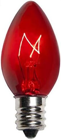 25 Pack C7 Outdoor String Light Christmas Replacement Bulbs Blue C7 E12 Candelabra Base 5 Watt Holiday Light Depot (Blue) in Kuwait
