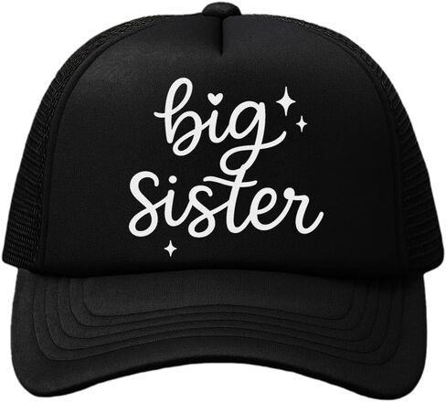 قبعة Big Sister Trucker للأطفال البنات - قبعة Snapback قابلة للتعديل لإعلان الأخوة عن الزي العائلي in Kuwait