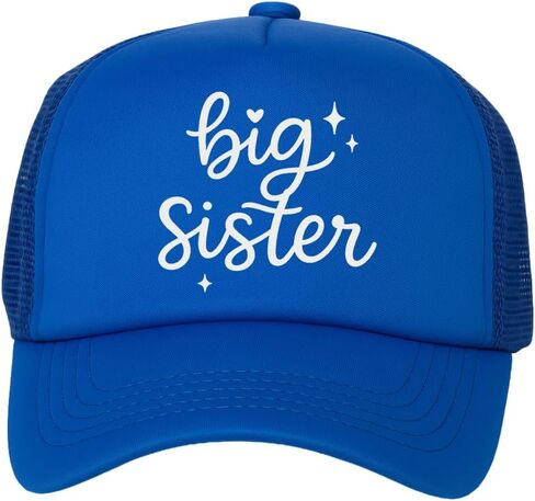 قبعة Big Sister Trucker للأطفال البنات - قبعة Snapback قابلة للتعديل لإعلان الأخوة عن الزي العائلي in Kuwait