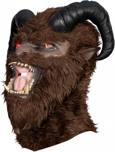 Krampus Mask Scary Santa Claus Spooky with Light Up Eyes Adult Unisex Halloween Costume Cosplay Accessory in Saudi Arabia