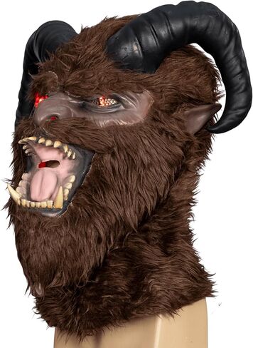 Krampus Mask Scary Santa Claus Spooky with Light Up Eyes Adult Unisex Halloween Costume Cosplay Accessory in Saudi Arabia