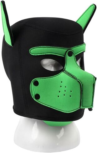 Creative gothic dog head mask, alternative role play headgear for men and women party rave night in Saudi Arabia