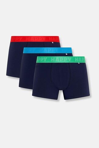 Happy Socks mens 3-pack Solid Navy Short Boxers in Saudi Arabia