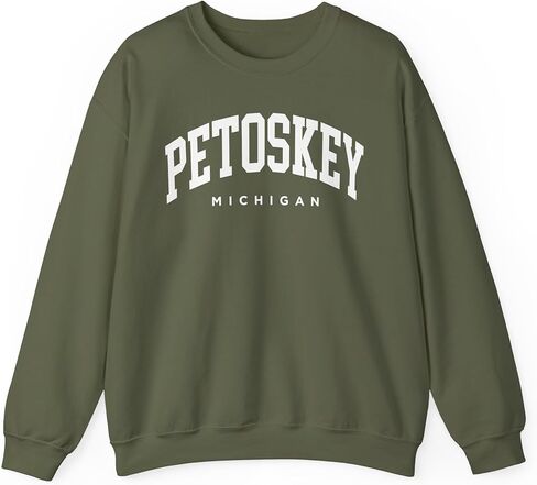 سويت شيرت Petoskey Michigan للبالغين من الجنسين بياقة دائرية in Kuwait