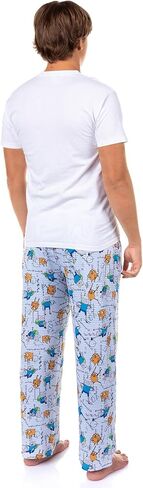 سراويل بيجامة من Adventure Time للرجال من Finn and Jake Calculations ملابس نوم مريحة in Kuwait