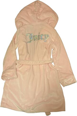رداء بغطاء رأس من القطيفة فائق النعومة من Juicy Couture مقاس S/M وردي لولا in Saudi Arabia
