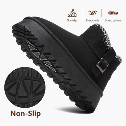 FINIWOR Snow Boots for Women Waterproof, Warm Fur Lined Mini Womens Boots Winter, Fall Ankle Boots Platform Non-slip in Saudi Arabia