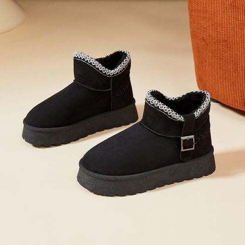 FINIWOR Snow Boots for Women Waterproof, Warm Fur Lined Mini Womens Boots Winter, Fall Ankle Boots Platform Non-slip in Saudi Arabia