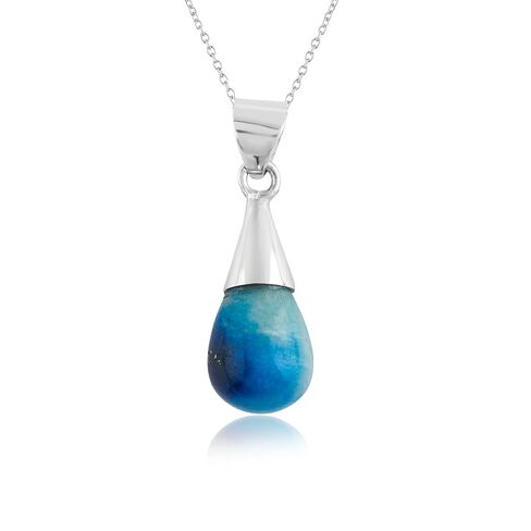 كريستاليس غير عادية النحاس الأفغاني الأحجار الكريمة كابوشون قلادة قلادة، عالية الجودة المسيل للدموع قطرة الكمثرى الكريستال في الحافة، شقرا شفاء الحجر، النساء المجوهرات، 925 سلسلة الفضة الاسترليني 18 بوصة in Kuwait