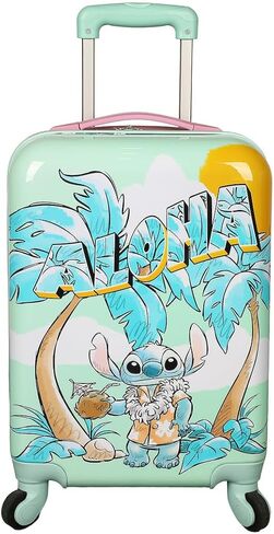 Bioworld Lilo & Stitch Dual-Side Tropical Stitch & Angel Print 20" Adult ABS Luggage in Saudi Arabia
