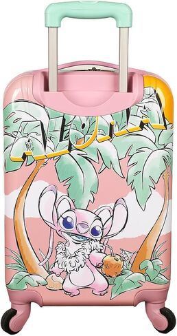 Bioworld Lilo & Stitch Dual-Side Tropical Stitch & Angel Print 20" Adult ABS Luggage in Saudi Arabia