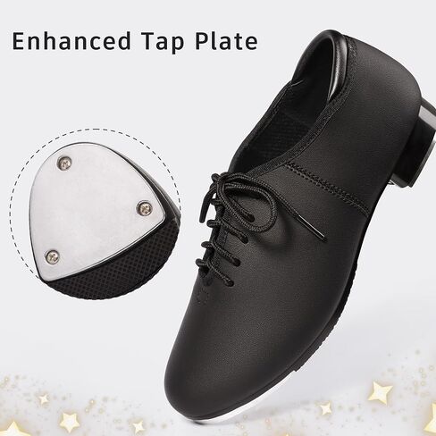 Dynadans Tap Shoes for Girls Boys PU Leather Dance Shoes in Saudi Arabia