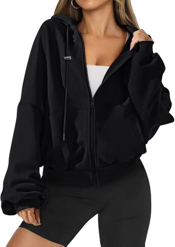 Womens Zip Up Hoodies Oversized Workout Sweatshirts Fall Fashion 2025 Casual Fleece Y2k Jackets Winter Fall Clothes in Saudi Arabia