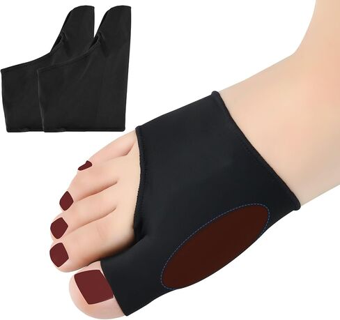 Bunion Sleeve with Bunion Relief Pads Big Toes Protectors for Women Men 2Pack Bunions Sock with Gel Foot Care Cushion,Bunions Cushion Toe Brace Prevent Corn,Calluse,Blister (Black & L) in Saudi Arabia