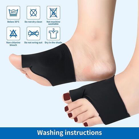 Bunion Sleeve with Bunion Relief Pads Big Toes Protectors for Women Men 2Pack Bunions Sock with Gel Foot Care Cushion,Bunions Cushion Toe Brace Prevent Corn,Calluse,Blister (Black & L) in Saudi Arabia