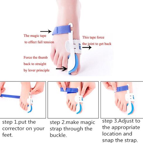 ZJchao Bunion Corrector, 2 Pair Big Toe Bunion Protector Toe Spacers Alignment Straightener Hallux Valgus Night Splint Pads Foot Pain Relief Feet Care in Saudi Arabia