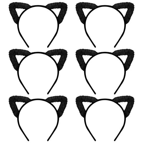 WHAVEL Cat Ears 6PCS Cat Ears Headband Shiny Sequin Cat Ears Cute Cat Headband in Saudi Arabia