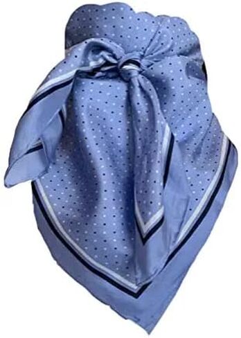 Wyoming Traders Wild Rag Slate Blue Cowboy Multi Polka Dot Silk Scarf in Saudi Arabia