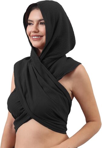 Women's Shawl Cowl Hood Scarf Cape, Vintage Goth Costume for Women Men Go Outing Hooded Top in Saudi Arabia