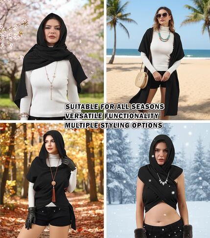 Women's Shawl Cowl Hood Scarf Cape, Vintage Goth Costume for Women Men Go Outing Hooded Top in Saudi Arabia