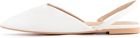 أحذية DREAMCIA Slingback للنساء، أحذية باليه مسطحة بمقدمة مدببة مع حزام بإبزيم للنساء الأنيقات، أحذية كلاسيكية بكعب منخفض لحفلات العمل غير الرسمية in Kuwait