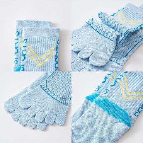 Kids Cotton Five Finger Socks Breathable Sport Running Toe Socks for Boys Girls 6-15 Years, 5 Pairs in Saudi Arabia