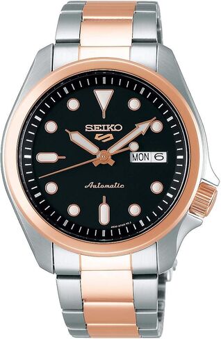 Seiko SRPE58 Seiko 5 Sports Men's Watch Silver-Tone, Rose Gold-Tone 40mm Stainless Steel in Saudi Arabia