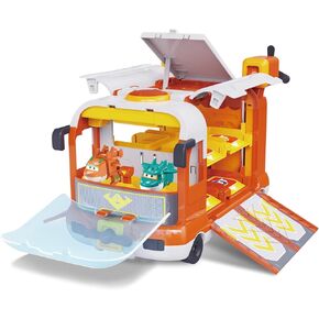 Super Wings Season 7 New Super Pets’ Mini Base，Transforming Playset Transform from Bus to Aircraft , with Super Pets Jett Dizzy, Role Play Toys for Kids, Gifts for Girls Boys Age 3 and Up in Kuwait