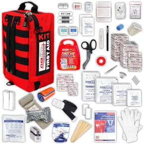 Ever-Ready Industries Premium Trauma First Aid Kit for Outdoors, Workplace, and Home - Exceed OSHA Guidelines and ANSI 2009 Standards - 240 Pieces - Includes Bonus Travel Kit in Saudi Arabia