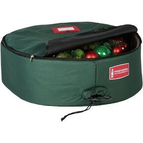 TreeKeeper 48-Inch Wreath Storage Container - Polyester, Green, Direct Suspend System, Zipper Closure, Fits Up to 48 Inch Wreaths in Saudi Arabia