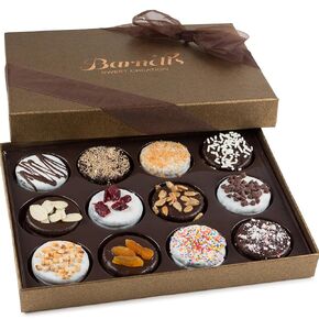 Barnetts Gift Basket, 12 Chocolate Covered Cookies, Gourmet Candy Box Baskets for Prime Food Delivery, Gifts for Dad, Husband, Grandfather, Brother, Son, Father, Valentines Day Christmas Holiday Thanksgiving in Saudi Arabia