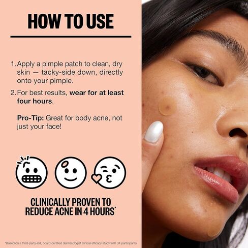 PEACE OUT Acne Healing Dots Helps Clear Blemishes Overnight, Fast Acting Hydrocolloid Pimple Patches for Breakouts with Salicylic Acid, Retinol and Aloe Vera, Award Winning Skincare Solution 40 Count in Saudi Arabia