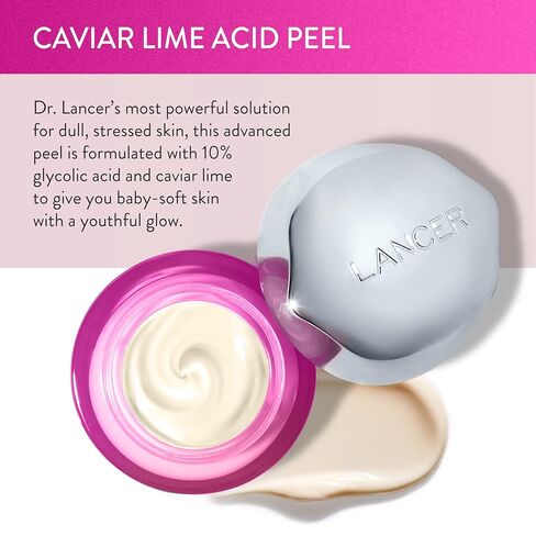 Lancer Skincare Caviar Lime Acid Peel, Retinol Facial Chemical Peel with Brightening Glycolic Acid, 1.7 Fluid Ounces… in Saudi Arabia