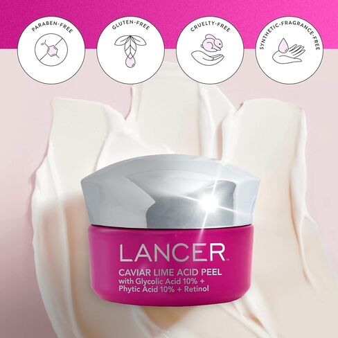 Lancer Skincare Caviar Lime Acid Peel, Retinol Facial Chemical Peel with Brightening Glycolic Acid, 1.7 Fluid Ounces… in Saudi Arabia