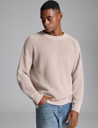 Gihuo Mens Vintage Grandpa Sweater Long Sleeve Aesthetic Y2k Sweaters 2025 Pullover Knit Sweater Jumper Top in Saudi Arabia