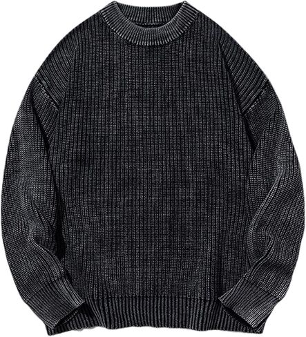 Gihuo Mens Vintage Grandpa Sweater Long Sleeve Aesthetic Y2k Sweaters 2025 Pullover Knit Sweater Jumper Top in Saudi Arabia