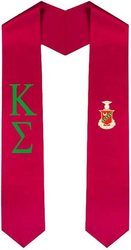 Kappa Sigma Greek Lettered Graduation Sash Stole With Crest in Saudi Arabia