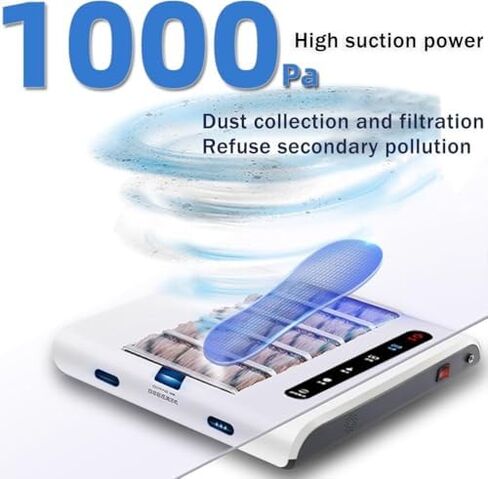 Rechargeable Electric Shoe Polisher - Automatic Sole Cleaning Machine with Induction Sensor, 1000PA Suction Power, Fast 5-Second Wipe for Effortless Shoe Care in Saudi Arabia