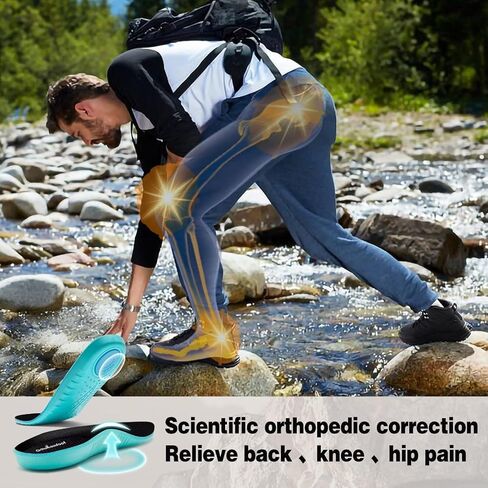 Men's Orthopedic Waterproof Hiking Boots: Comfortable Plantar Fasciitis Work Walking Running Trekking Shoes, Flat Feet Orthotic Mid Ankle Support Trail Sneakers for Foot and Heel Pain Relief in Saudi Arabia