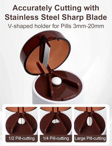 3-in-1 Pill Crusher with Pill Cutter and Storage, Splitte Pills, Tablets, Vitamins and Grind to Fine Powder, for Small or Large Pills (Not Suit for Capsule Drugs) in Saudi Arabia