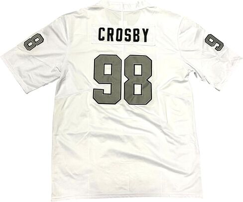 جيرسي أبيض مخصص مخيط للبالغين من MAXX Crosby بدون شعارات in Saudi Arabia