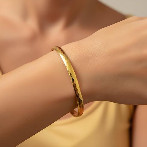 Adjustable Open Cuff Bangle Bracelets for Women Gold Plated Minimalist Stackable Thin Dainty Delicate Hypoallergenic Handmade Christmas Birthday Valentines Graduation Gifts in Saudi Arabia