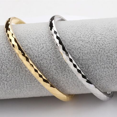 Adjustable Open Cuff Bangle Bracelets for Women Gold Plated Minimalist Stackable Thin Dainty Delicate Hypoallergenic Handmade Christmas Birthday Valentines Graduation Gifts in Saudi Arabia