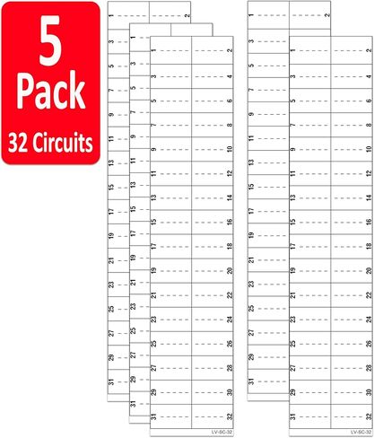 32 Circuits 2 Pack Vinyl Replacement for Square D Schnider Homeline Electrical Circuit Breaker Fuse Panel Directory Labels Stickers Decals LSDL Waterproof in Kuwait
