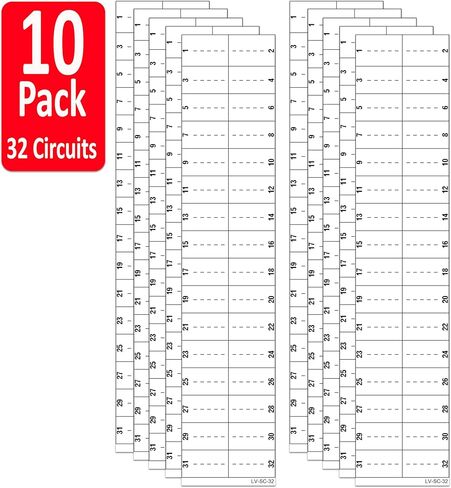 32 Circuits 2 Pack Vinyl Replacement for Square D Schnider Homeline Electrical Circuit Breaker Fuse Panel Directory Labels Stickers Decals LSDL Waterproof in Kuwait