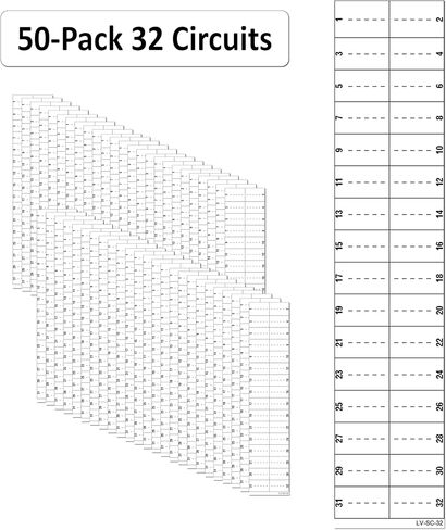 32 Circuits 2 Pack Vinyl Replacement for Square D Schnider Homeline Electrical Circuit Breaker Fuse Panel Directory Labels Stickers Decals LSDL Waterproof in Kuwait