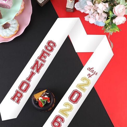 Jollyboom Senior Graduation Stole Class of 2026 Red, Graduation Honor Stole Sash with Glitter Letter Class of 2026 Senior Night Graduation Accessory Gift for Graduation Ceremony Congrats Grad Party in Saudi Arabia