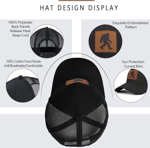 قبعة بيج فوت كبيرة القدم ساسكواتش هدايا قبعات سائقي الشاحنات Snapback للرجال هدايا بيج فوت لعيد الأب والزوج in Saudi Arabia